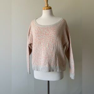 Free People Oversized Crop Leopard Sweater Size S